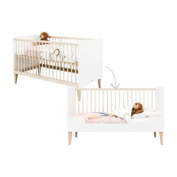 Ledikant 60-120 Indy White/Naturel> Ladekasten|Ledikanten