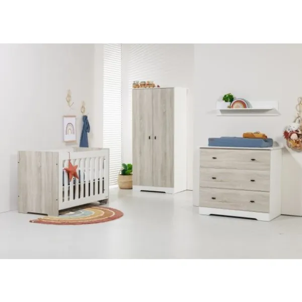 Ledikant 60 x 120 - Commode 3 Laden - Hanglegkast Jewel> Complete Babykamers|Ladekasten