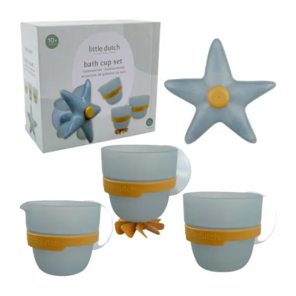 Little Dutch Badwand Bekers - Zeester> Badspeelgoed