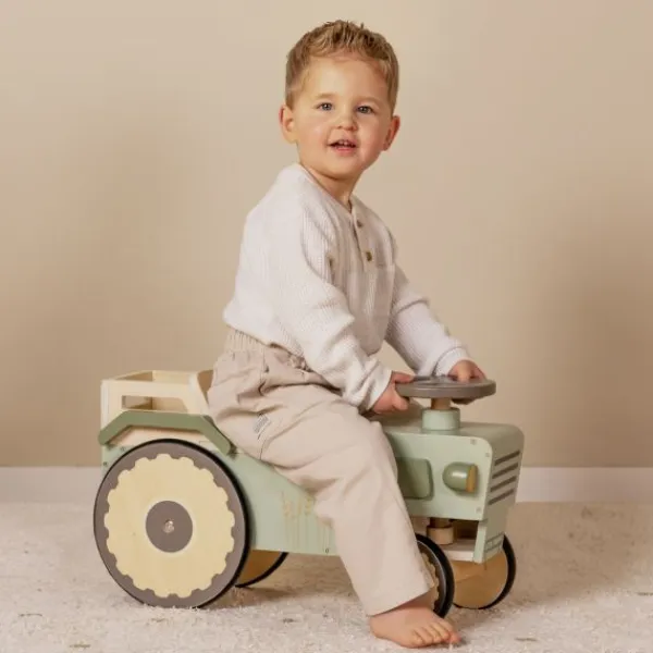 Little Dutch Houten 4-Wieler Tractor Little Farm FSC> Loopauto's