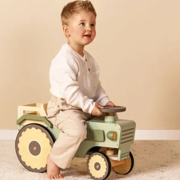 Little Dutch Houten 4-Wieler Tractor Little Farm FSC> Loopauto's