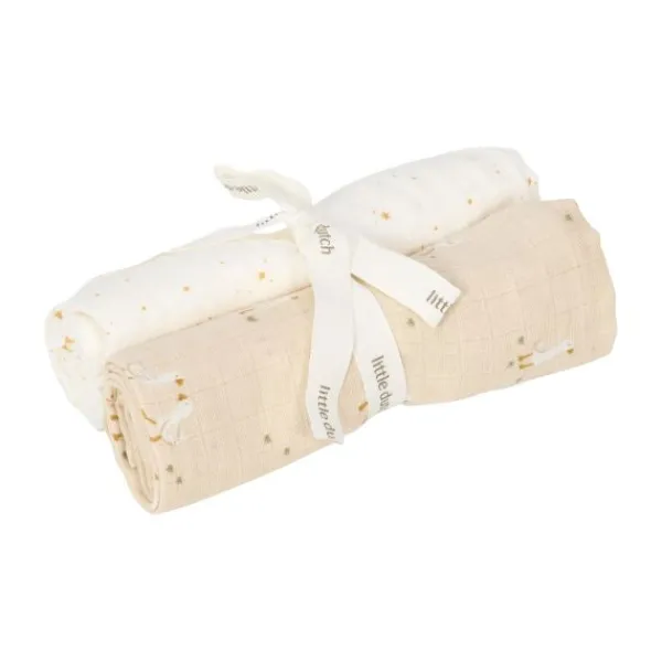Little Dutch Little Goose Swaddle Doeken - 2 Stuks - 70 x 70 cm - Hydrofiel> Multidoek