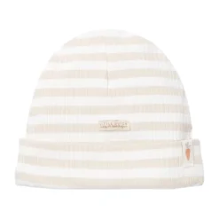 Little Dutch Muts Stripe Sand/White 44-56> Mutsjes