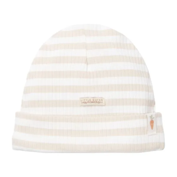 Little Dutch Muts Stripe Sand/White 44-56> Mutsjes