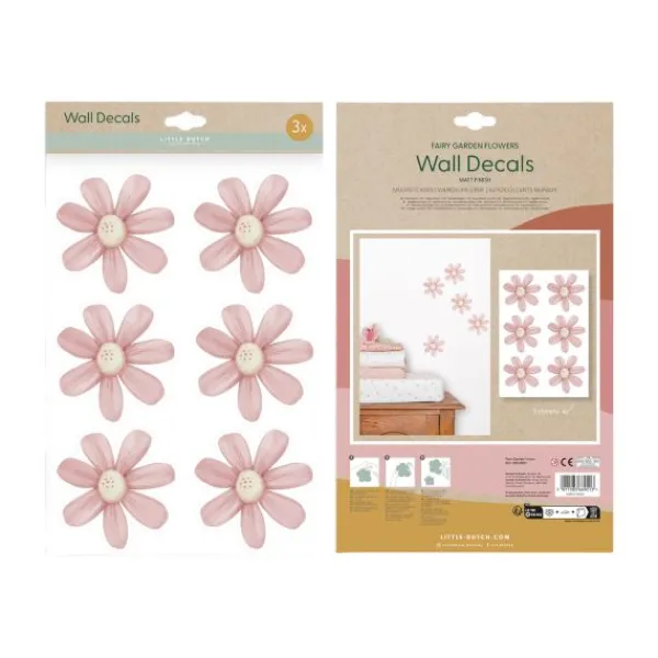 Little Dutch Muurstickers Flowers Fairy Garden - 3x A4 Size Sheets> Wand Decoratie