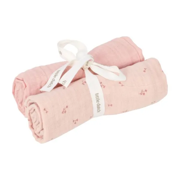 Little Dutch Pure Swaddle Doeken - Set van 2 - Hydrofiel - 70 x 70 cm - Sage> Multidoek