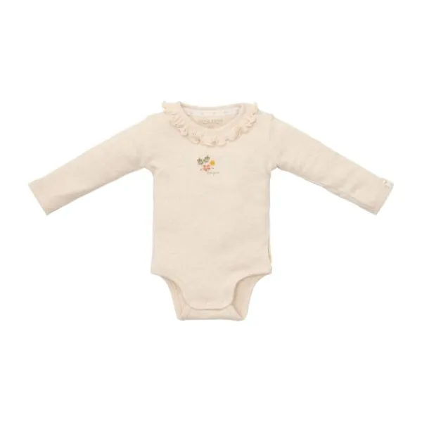Little Dutch Romper Lange Mouw Little Farm Sand Melee 50> Rompertjes