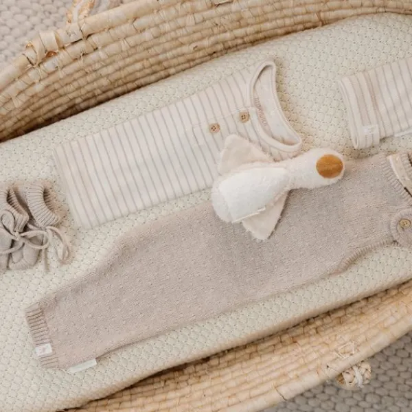 Little Dutch Stripe Lange Mouw T-Shirt - Maat 50 - Soft Beige> Shirtjes