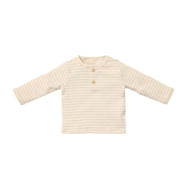 Little Dutch Stripe Lange Mouw T-Shirt - Maat 50 - Soft Beige> Shirtjes