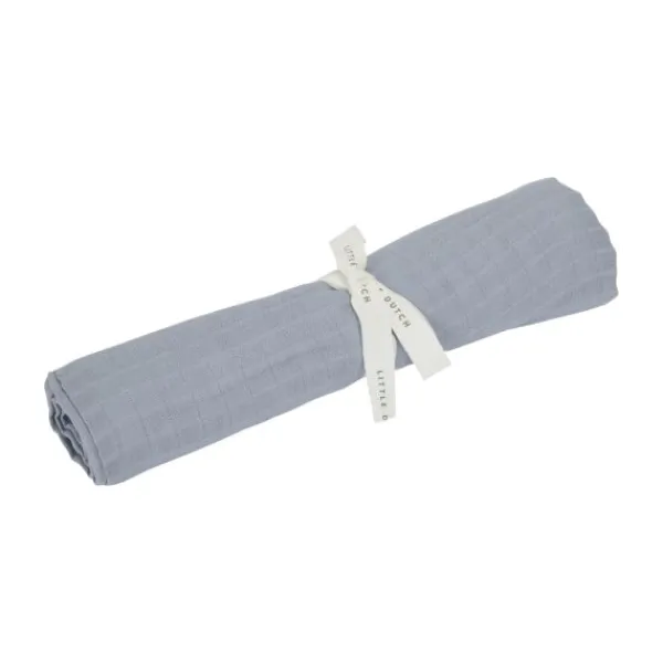 Little Dutch Swaddle Doek Hydrofiel Pure Denim Blue 120 x 120 cm> Multidoek