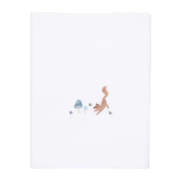 Little Dutch Wieglaken Geborduurd Paddenstoelen 70 x 100 cm> Wieglakens