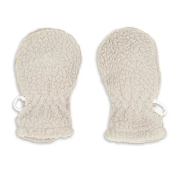 Lodger Mittens Teddy Fleece Beige 0-12M> Wanten