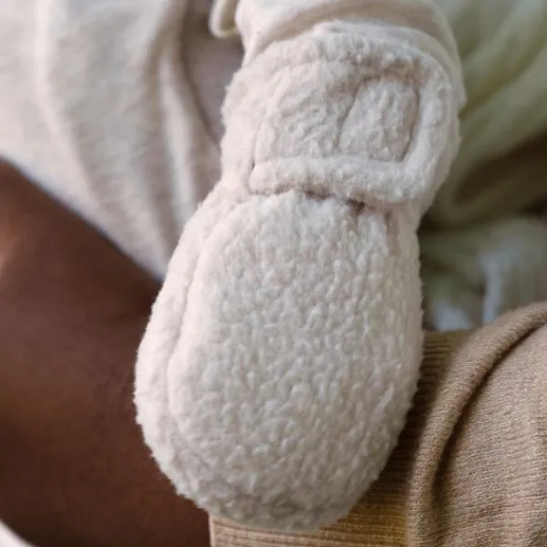 Lodger Mittens Teddy Fleece Beige 0-12M> Wanten