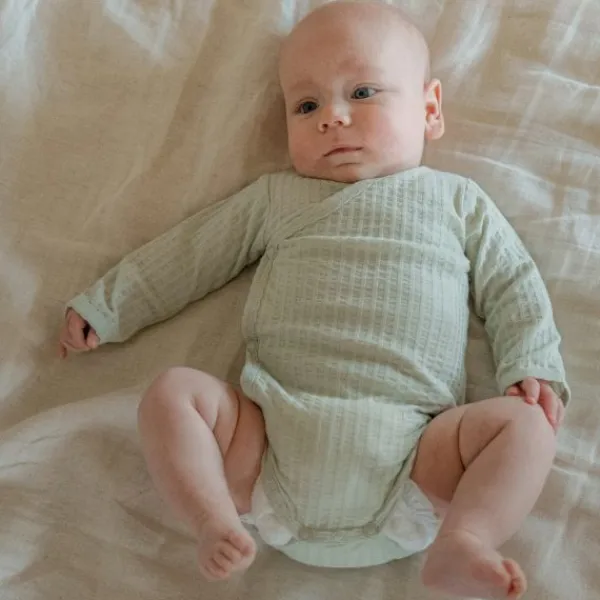 Lodger Romper Longsleeve Seersucker Silk 50> Rompertjes