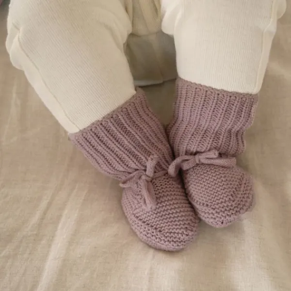 Lodger Slipper Knit Silk 0-6mnd> Slofjes