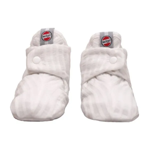 Lodger Slipper Seersucker Cloud Dancer 3-6mnd> Slofjes