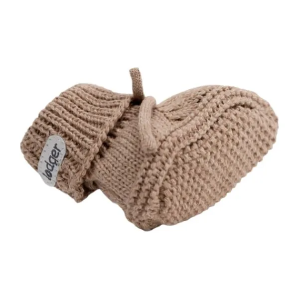 Lodger Slofjes Gebreid Met Kabel - 0-6 mnd - Buffalo> Slofjes