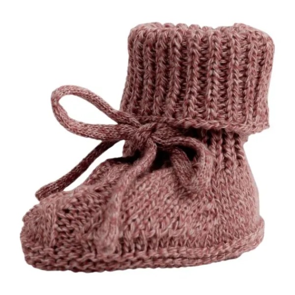 Lodger Slofjes Gebreid Met Kabel - 0-6 mnd - Buffalo> Slofjes