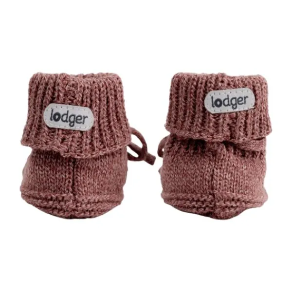 Lodger Slofjes Gebreid Met Kabel - 0-6 mnd - Buffalo> Slofjes
