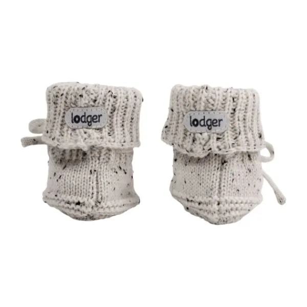 Lodger Slofjes Gebreid Met Kabel - 0-6 mnd - Buffalo> Slofjes