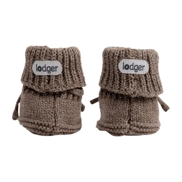 Lodger Slofjes Gebreid Met Kabel - 0-6 mnd - Buffalo> Slofjes