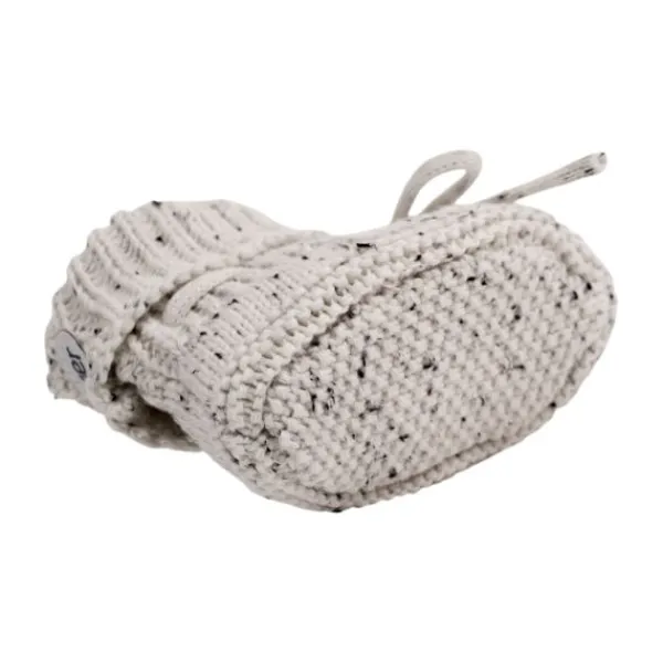 Lodger Slofjes Gebreid Met Kabel - 0-6 mnd - Buffalo> Slofjes