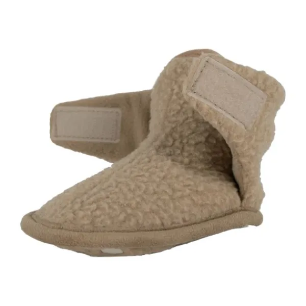 Lodger Slofjes Teddy Fleece Beige 0-3M> Slofjes