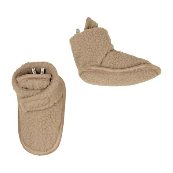 Lodger Slofjes Teddy Fleece Beige 0-3M> Slofjes