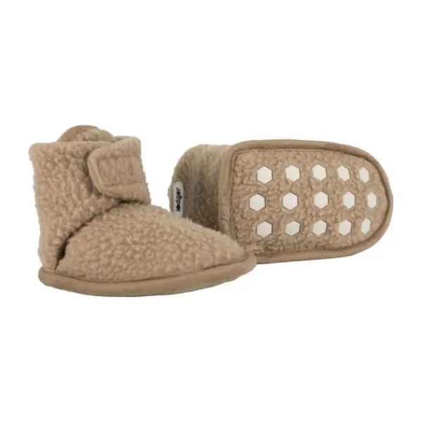 Lodger Slofjes Teddy Fleece Beige 0-3M> Slofjes