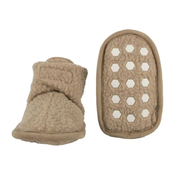 Lodger Slofjes Teddy Fleece Beige 0-3M> Slofjes