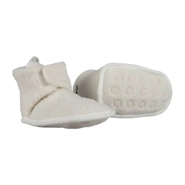 Lodger Slofjes Teddy Fleece Cloud Dancer 0-3M> Slofjes