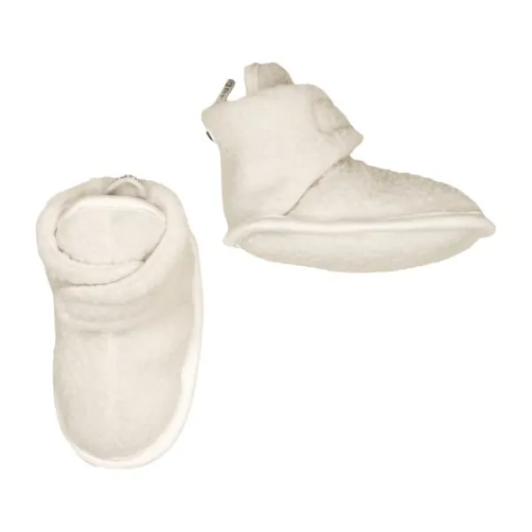 Lodger Slofjes Teddy Fleece Cloud Dancer 0-3M> Slofjes