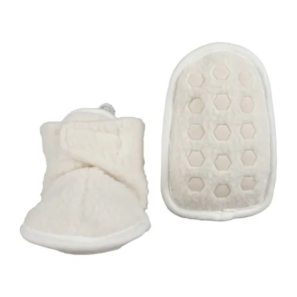 Lodger Slofjes Teddy Fleece Cloud Dancer 0-3M> Slofjes