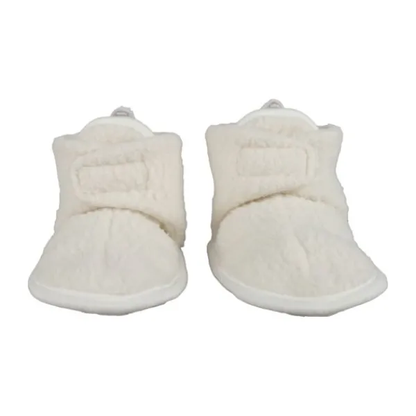 Lodger Slofjes Teddy Fleece Cloud Dancer 0-3M> Slofjes