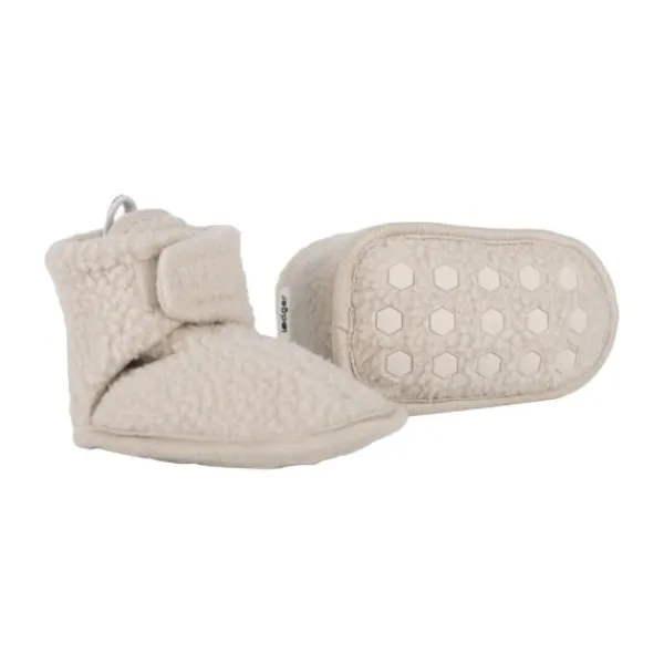 Lodger Slofjes Teddy Fleece Birch 0-3M> Slofjes