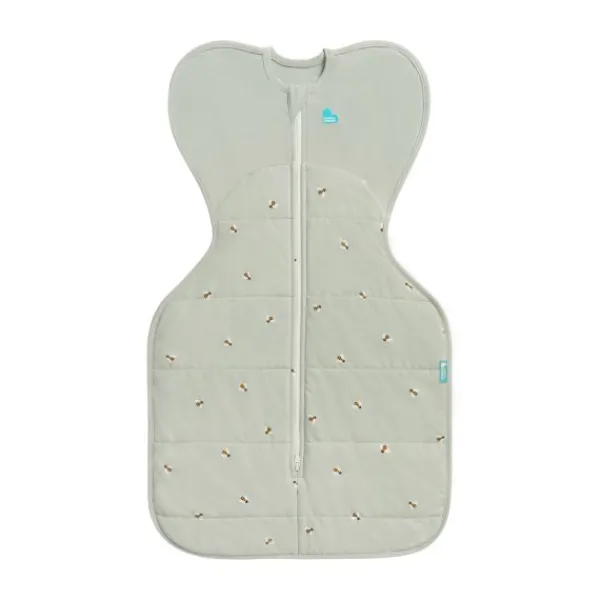 Love To Dream SwaddleUp™ 2.5 TOG - Fase 1 - Maat M - Olive Bees> 4-Seizoenen Slaapzakken