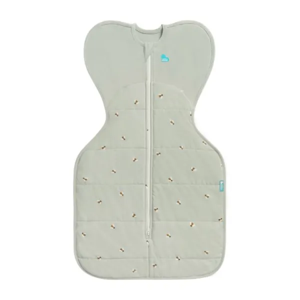 Love To Dream SwaddleUp™ 2.5 TOG - Fase 1 - Maat M - Olive Bees> 4-Seizoenen Slaapzakken