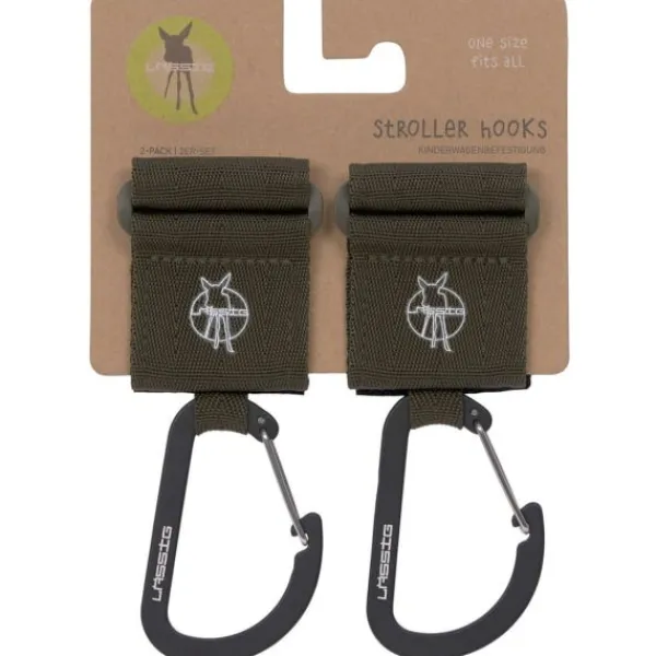 Lässig Stroller Hooks Met Karabijnhaak Olive 2-Pack> Accessoires Tassen|Accessoires Buggy's
