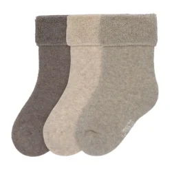 Lässig Terry Socks GOTS - 3-pack - Brown/Beige - maat 15 -18><noscript><img width=