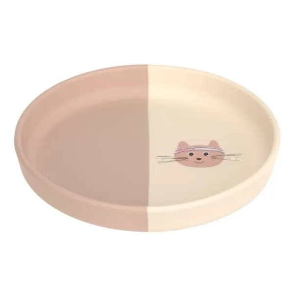 Lässig Tiny Team Cat Bord - Siliconen - Roze> Bordjes