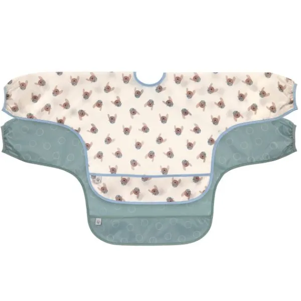 Lässig Tiny Team Dog Slab Met Mouwen - 2 Stuks - Groen/Blauw> Slabben