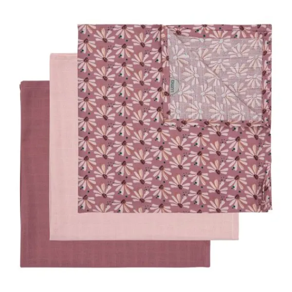 Luma Monddoek Hydrofiel Flowerfever 3-Pack> Monddoekjes / Spuugdoekjes