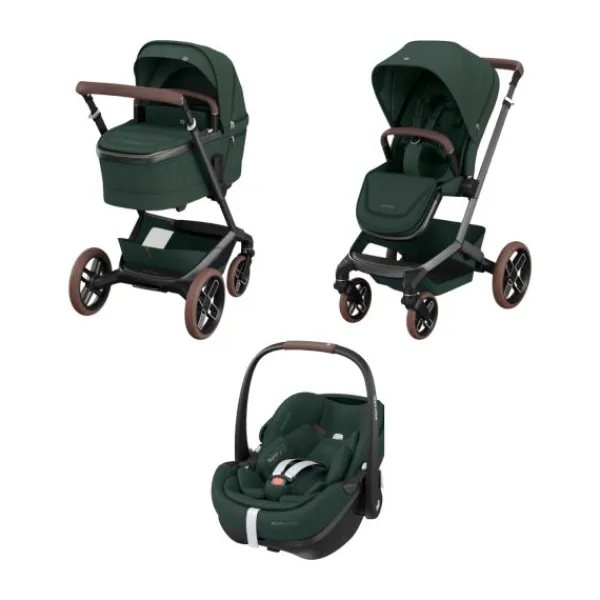 Maxi-Cosi Fame Kinderwagen 2-in-1 | Autostoel Pebble 360 Pro2 - Twillic Truffle> Wandelwagens|Complete Kinderwagens