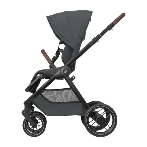 Maxi-Cosi Kinderwagen - Oxford Plus - Twillic Graphite (Dark Frame + Brown Leather)> Wandelwagens|Complete Kinderwagens
