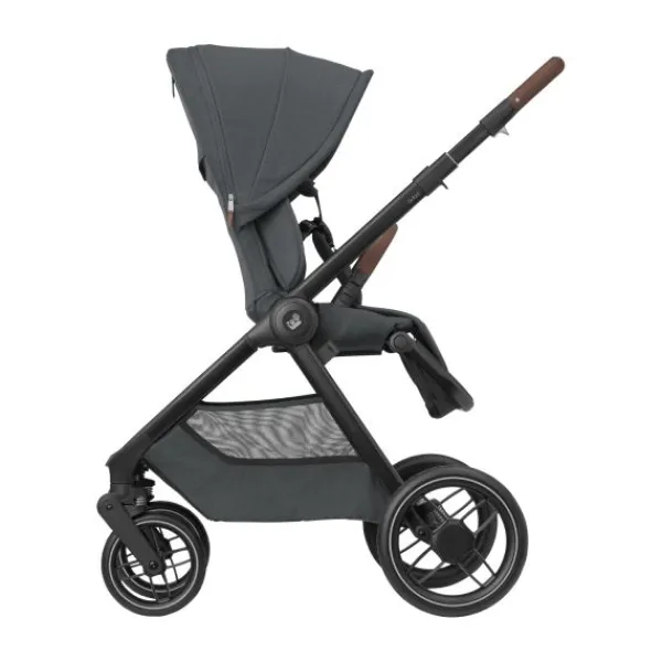 Maxi-Cosi Kinderwagen - Oxford Plus - Twillic Graphite (Dark Frame + Brown Leather)> Wandelwagens|Complete Kinderwagens