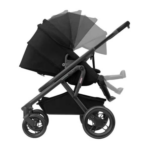 Maxi-Cosi Lila XP Plus Essential Graphite (Black Frame & Brown Leather)> Wandelwagens|Complete Kinderwagens