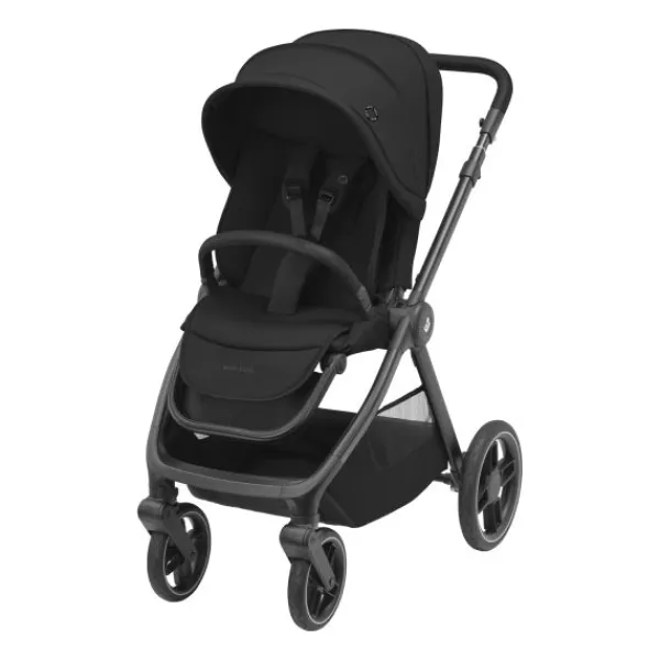 Maxi-Cosi Wandelwagen Oxford Essential Black Dark Frame + Black Leather> Wandelwagens|Complete Kinderwagens