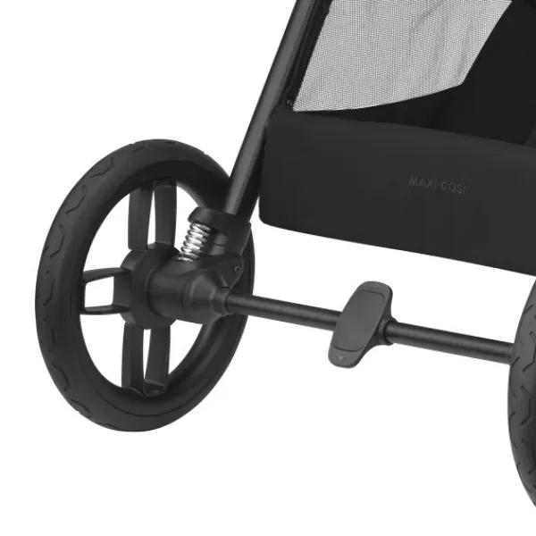 Maxi-Cosi Wandelwagen Oxford Essential Black Dark Frame + Black Leather> Wandelwagens|Complete Kinderwagens