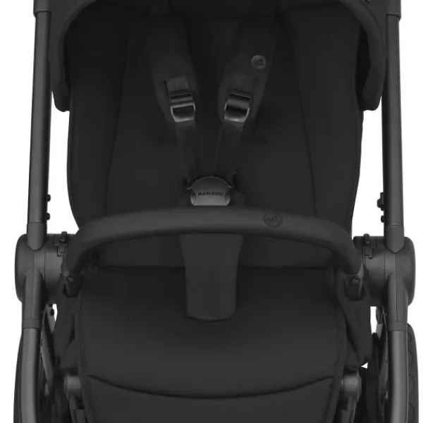 Maxi-Cosi Wandelwagen Oxford Essential Black Dark Frame + Black Leather> Wandelwagens|Complete Kinderwagens