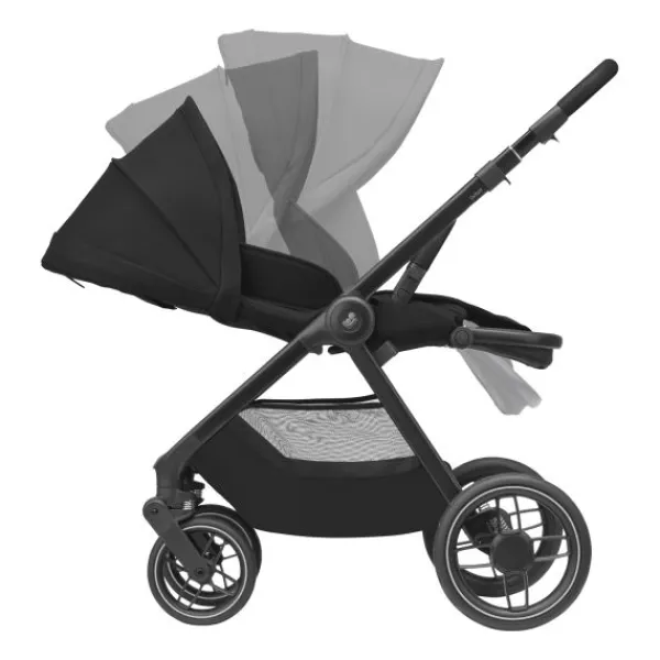 Maxi-Cosi Wandelwagen Oxford Essential Black Dark Frame + Black Leather> Wandelwagens|Complete Kinderwagens